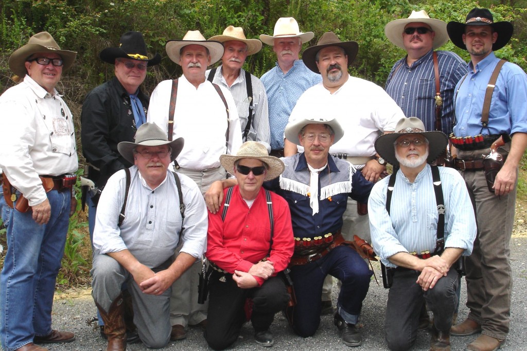 T-Bones Posse - Front L-R: Shenandoah Will, Awful Close, T-Bone Angus, Widowmaker. Back L-R: Dusty Camino, Tio Don, Purly, Wildcat Wilkey, Delta Desperado, Tennessee Mongo, Polecat Carl, Slater.